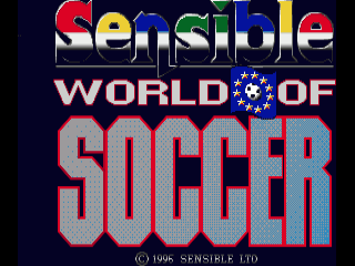 Sensible World of Soccer title screen for Amiga